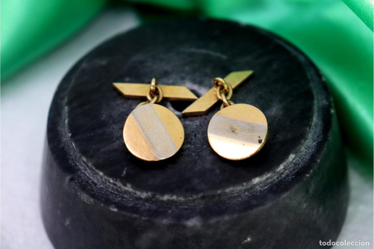Joyeria: Gemelos de oro bicolor de 19,2 quilates - Foto 1