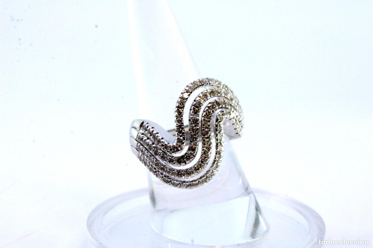 Joyeria: Anillo de oro blanco de 19,2K con diamantes. - Foto 9