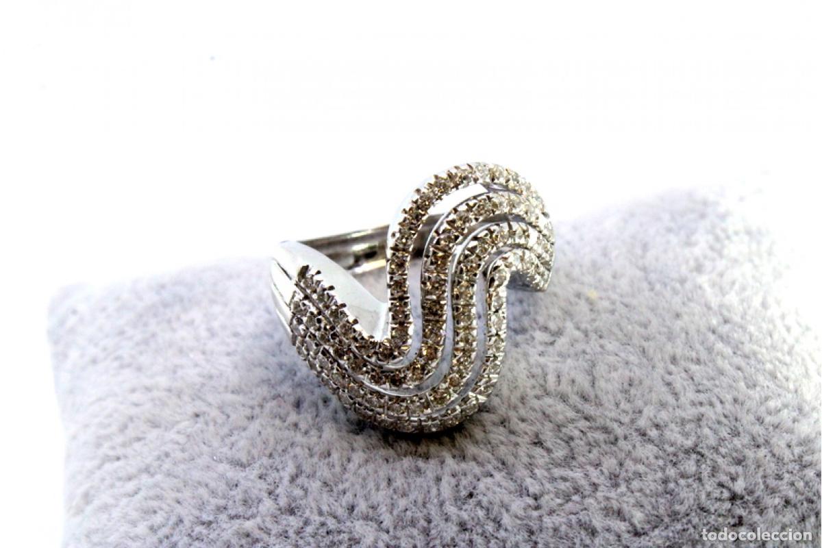 Joyeria: Anillo de oro blanco de 19,2K con diamantes. - Foto 10