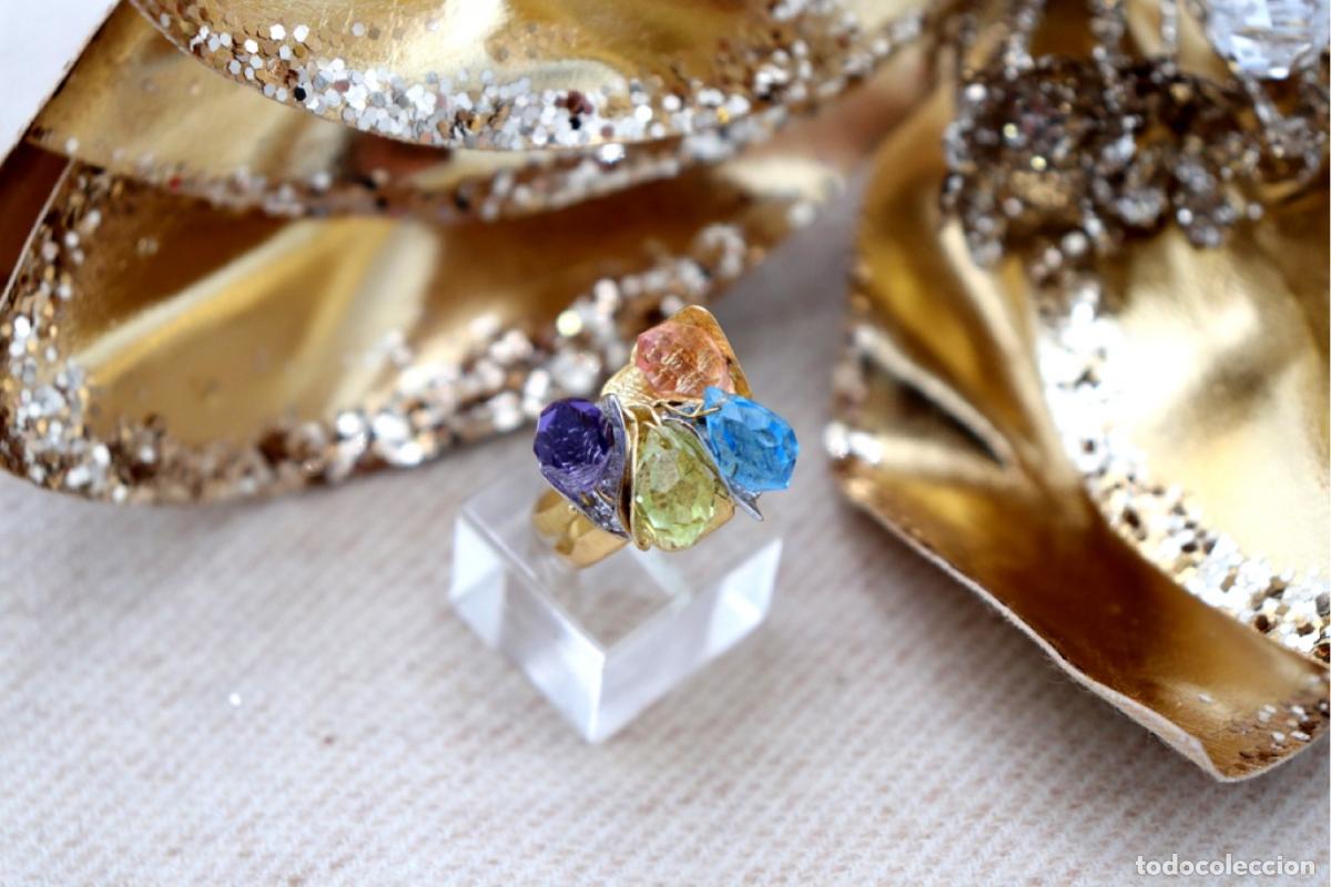 Joyeria: Anillo de oro tricolor de 19,2 quilates