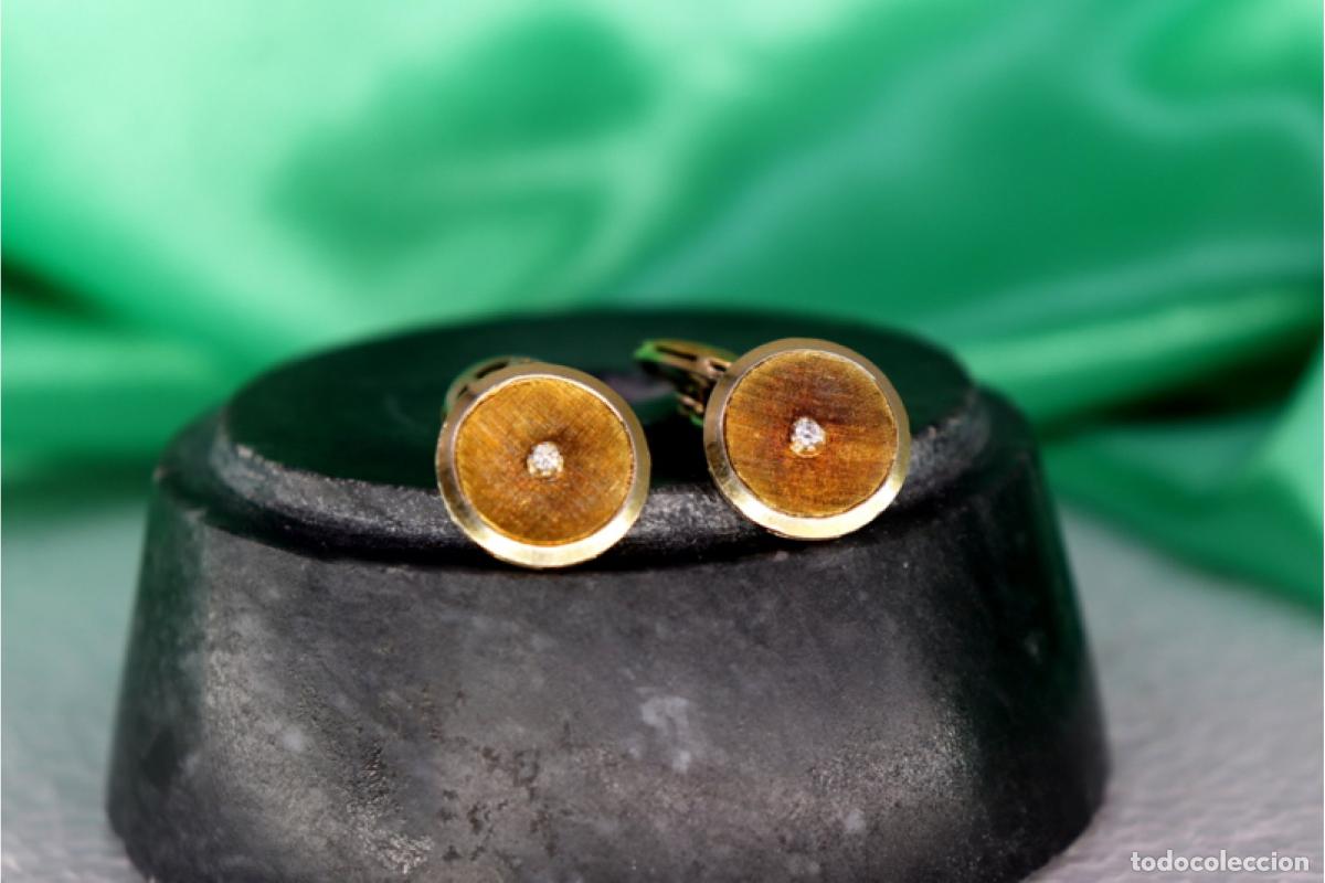 Joalheria: Gemelos de oro de 18 quilates con diamantes