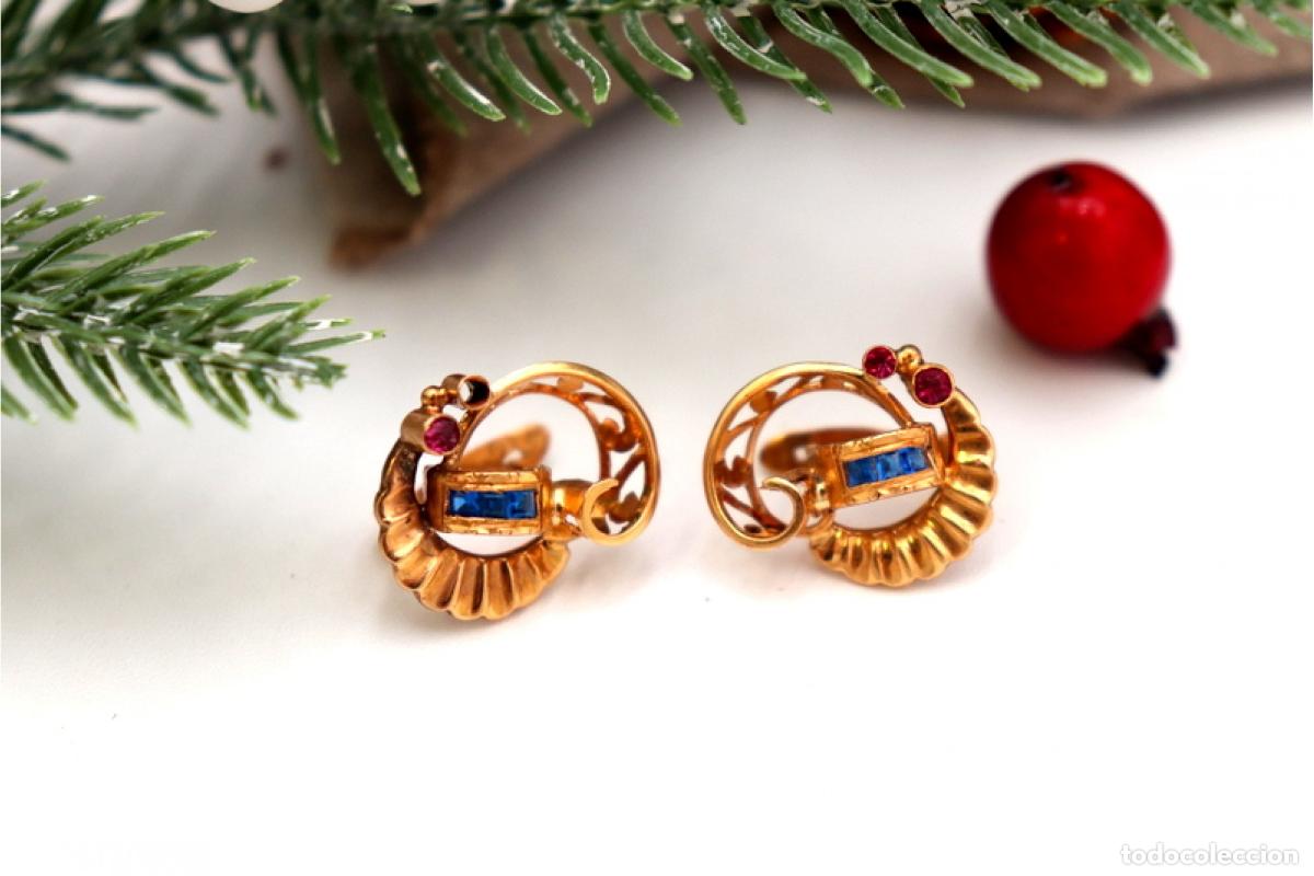 Joyeria: Pendientes de oro de 19,2 quilates - Art D&eacute;co - Foto 2