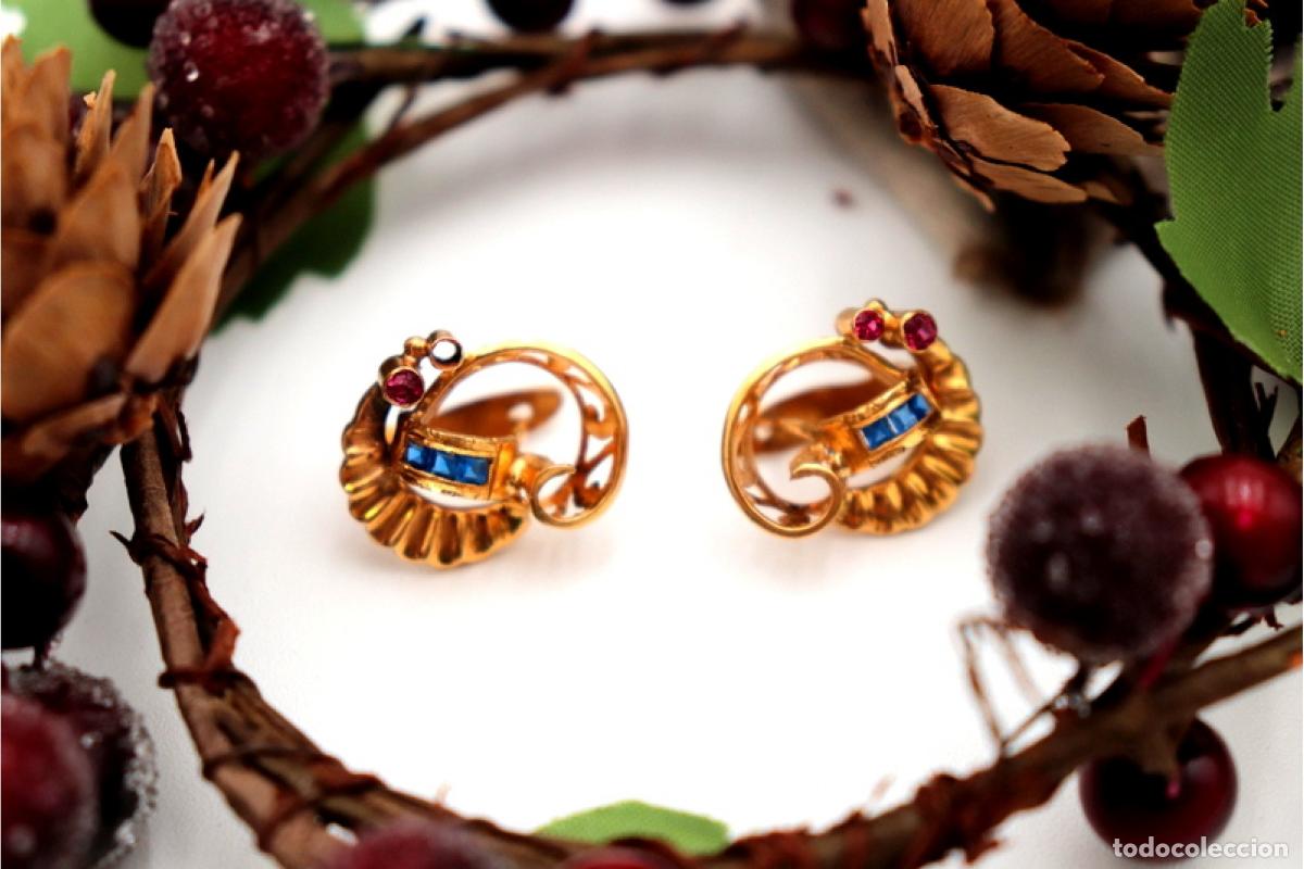 Joyeria: Pendientes de oro de 19,2 quilates - Art D&eacute;co
