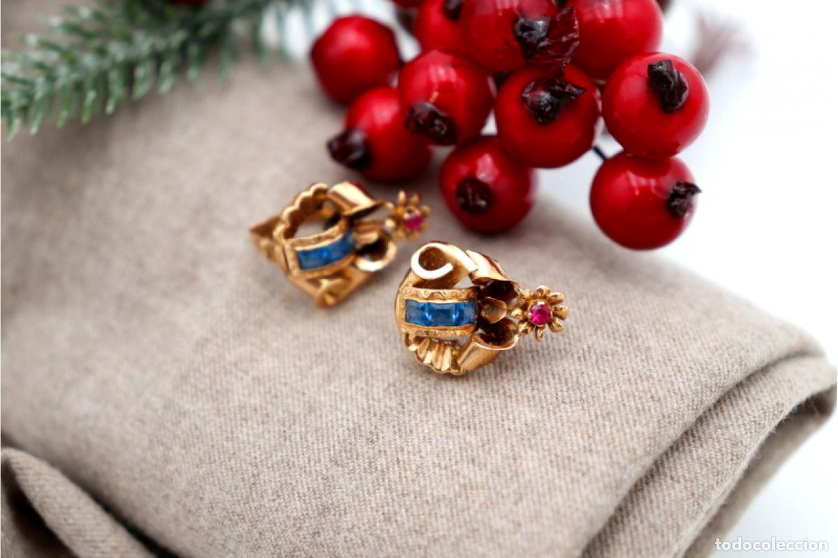 Joyeria: Pendientes de oro de 19,2 quilates - Art D&eacute;co - Foto 5