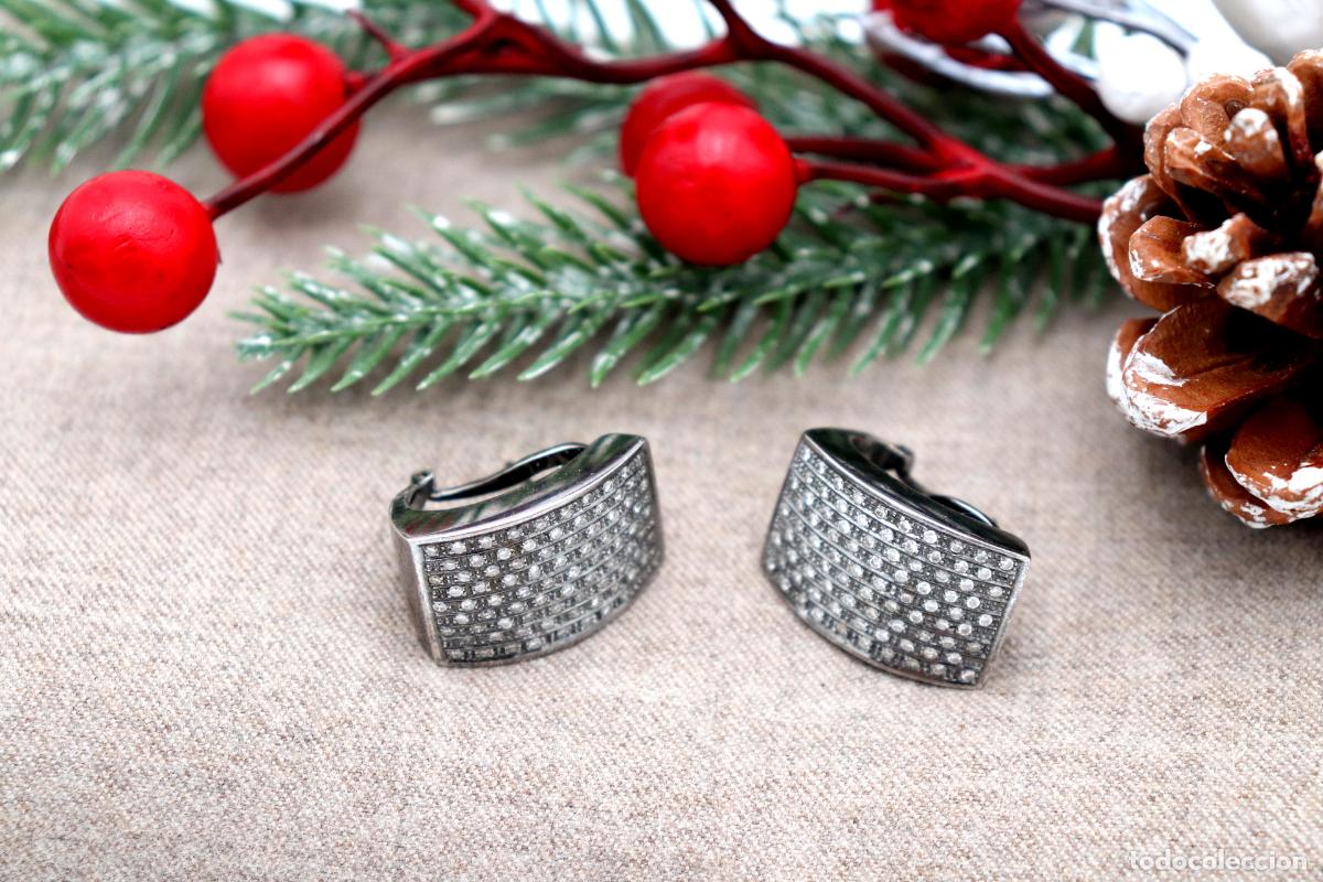 Joyeria: Pendientes de oro de 19,2 quilates con diamantes - Foto 2