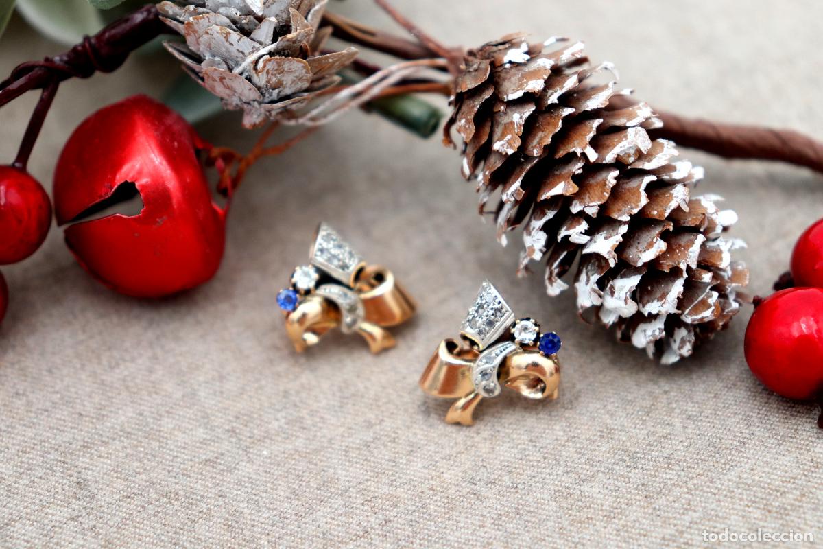 Joyeria: Pendientes de oro de 19,2 quilates con diamantes - Foto 6