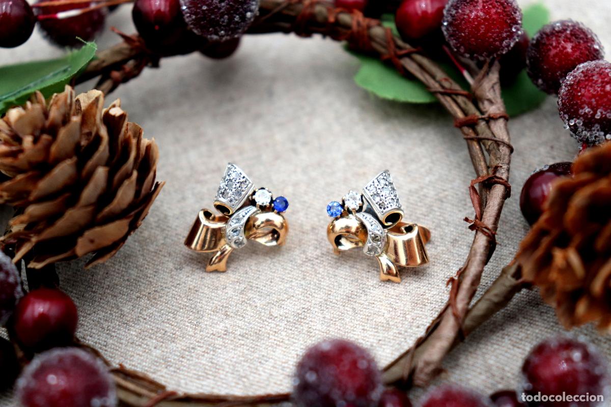 Gioielleria: Pendientes de oro de 19,2 quilates con diamantes