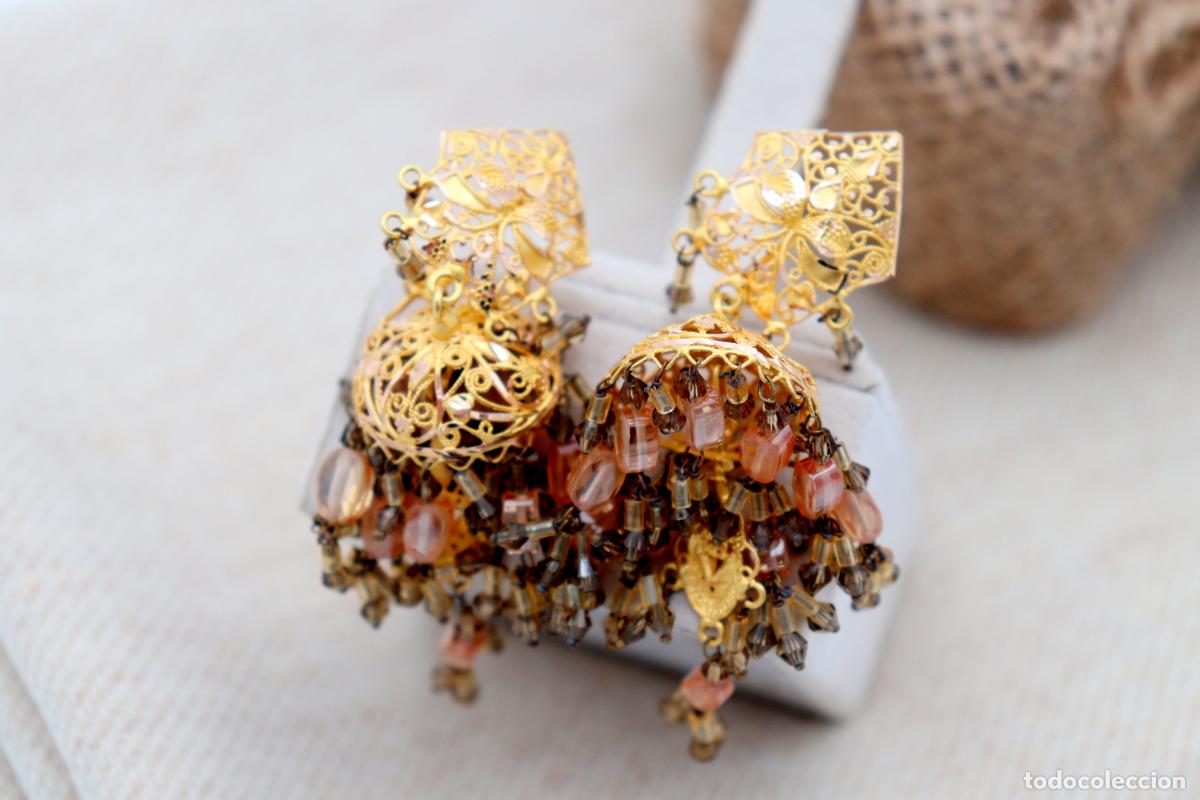 Joyeria: Pendientes de oro de 19,2 quilates con piedras de cuarzo - Foto 2