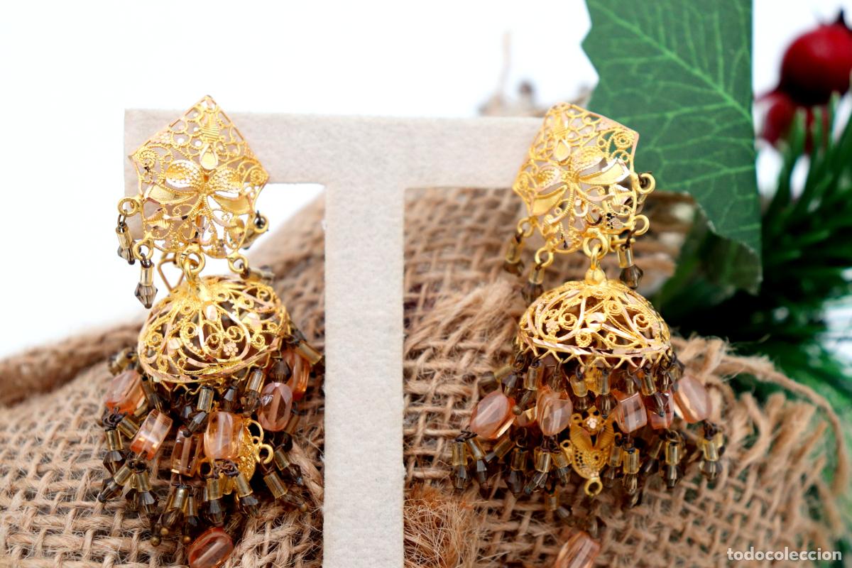 Joyeria: Pendientes de oro de 19,2 quilates con piedras de cuarzo - Foto 3