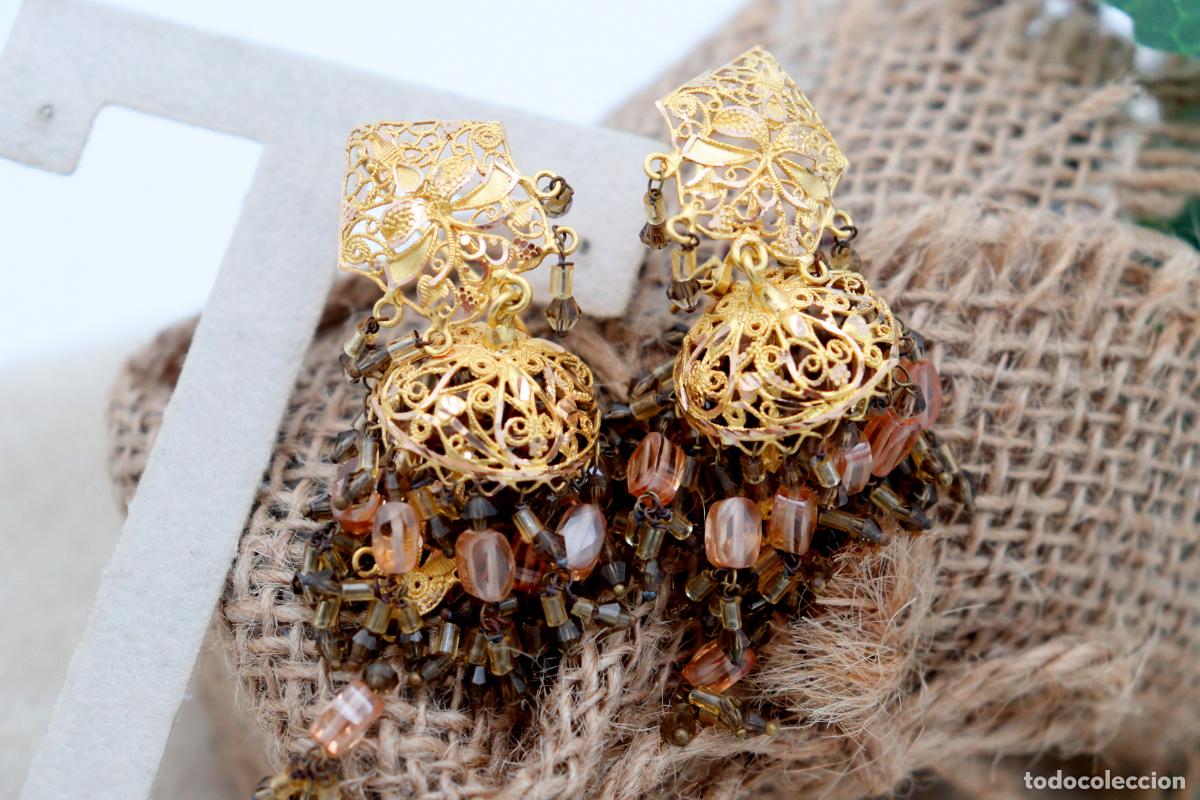 Joyeria: Pendientes de oro de 19,2 quilates con piedras de cuarzo - Foto 5
