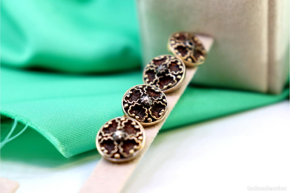 Joyeria: Gemelos de oro de 19,2 quilates con diamantes - Foto 4