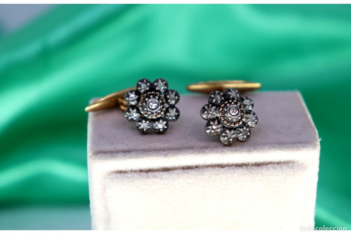 Joyeria: Gemelos de oro de 19,2 quilates con diamantes - Foto 7