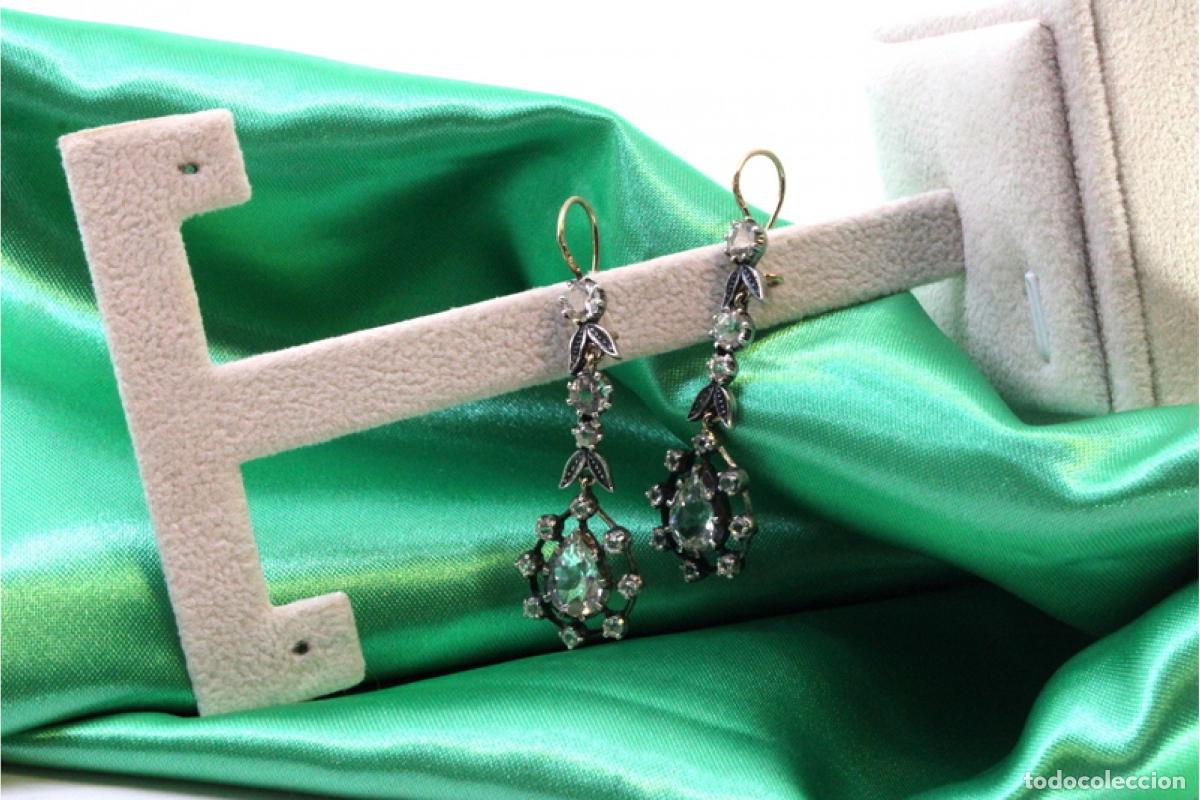 Joyeria: Pendientes en oro y plata de 19,2K. - Foto 2