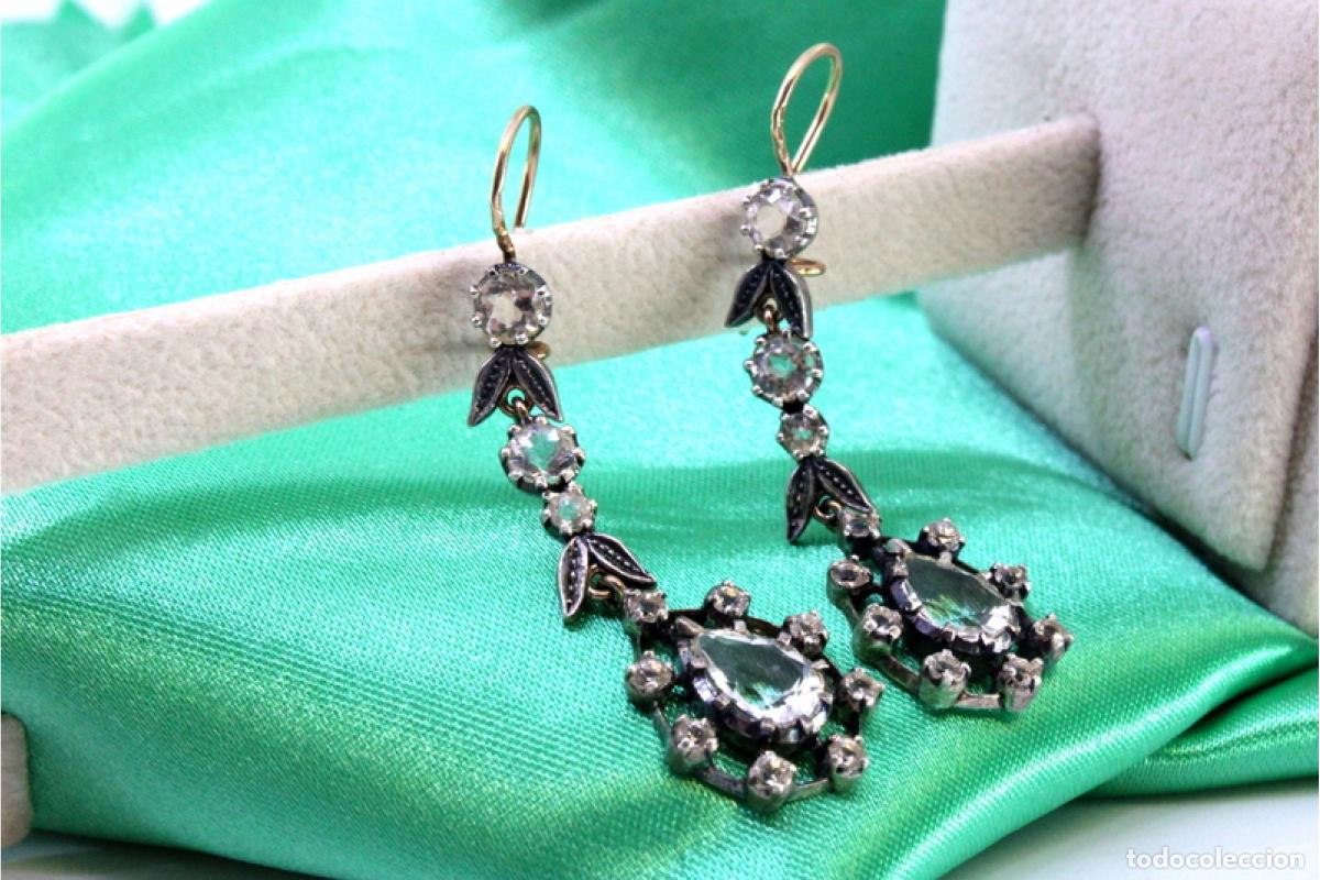 Joyeria: Pendientes en oro y plata de 19,2K. - Foto 3