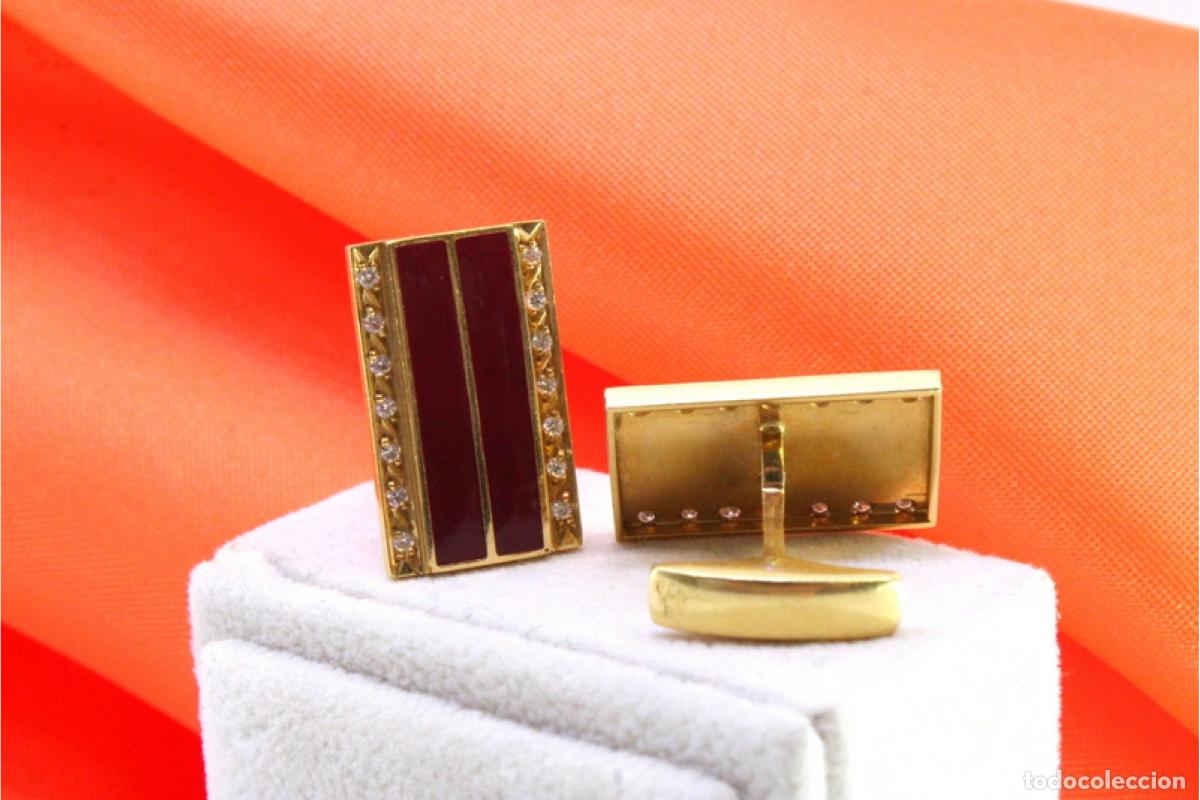 Joyeria: Gemelos de oro de 19,2 quilates con diamantes - Foto 7