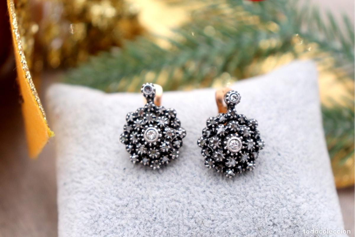 Joyeria: Gemelos de oro y plata de 19,2K con diamantes. - Foto 2