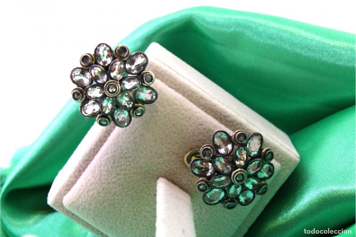 Joyeria: Pendientes en oro de 19,2K y plata con diamantes. - Foto 9
