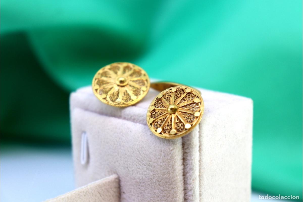 Joyeria: Gemelos de filigrana de oro de 19,2 quilates - Foto 3