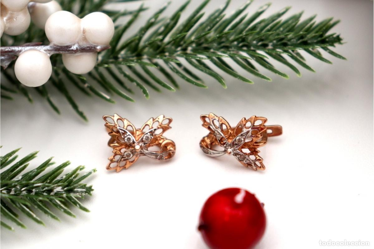 Joyeria: Pendientes de oro de 15 quilates con diamantes - Foto 7