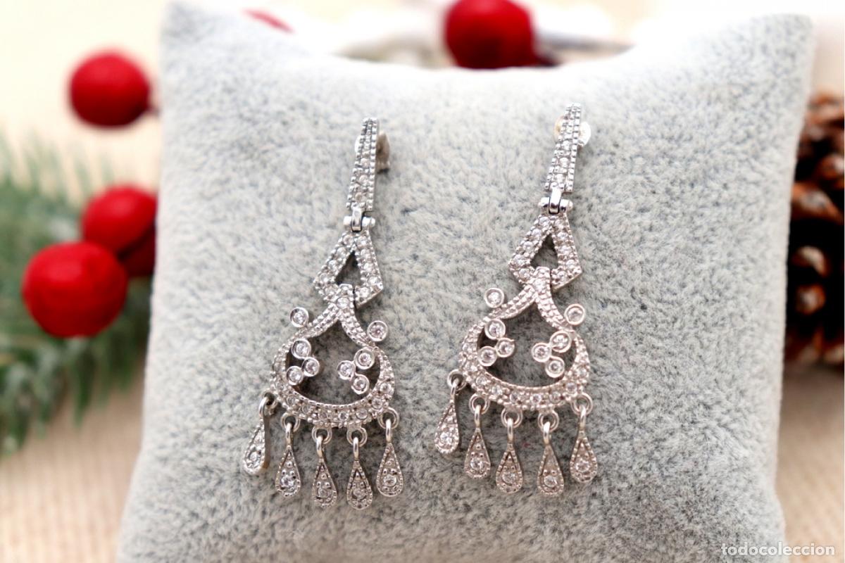 Joyeria: Pendientes en oro blanco de 18 quilates