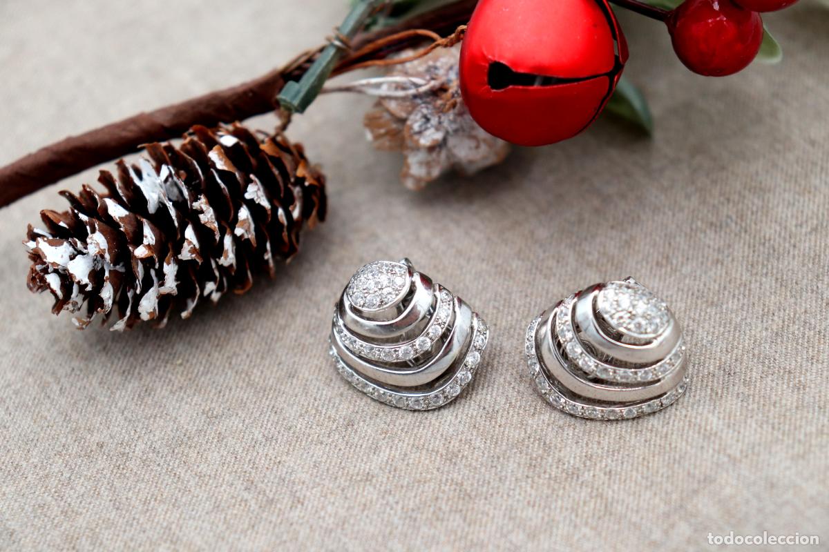 Joyeria: Pendientes en oro blanco de 19,2K. - Foto 4