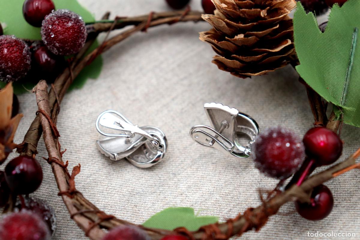 Joyeria: Pendientes en oro blanco de 19,2K con diamantes. - Foto 2