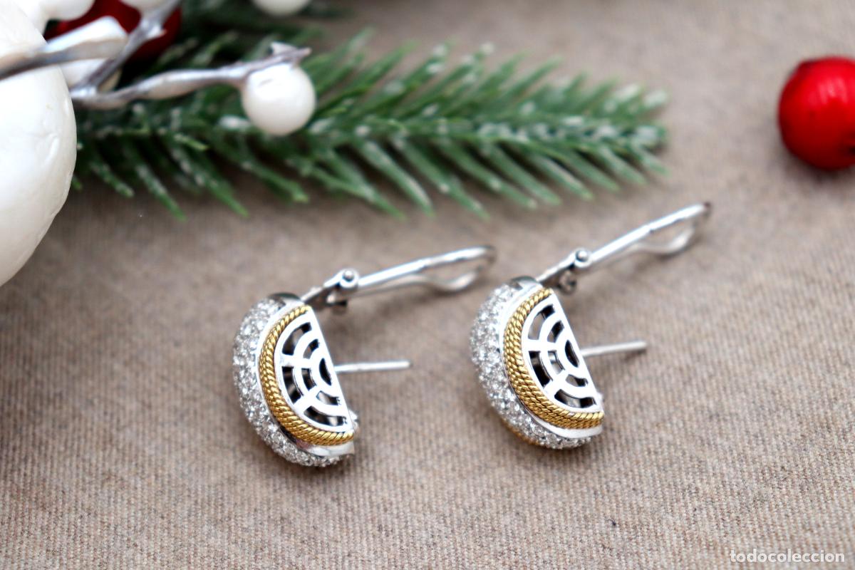 Joyeria: Pendientes de oro de 18 quilates con diamantes - Foto 2