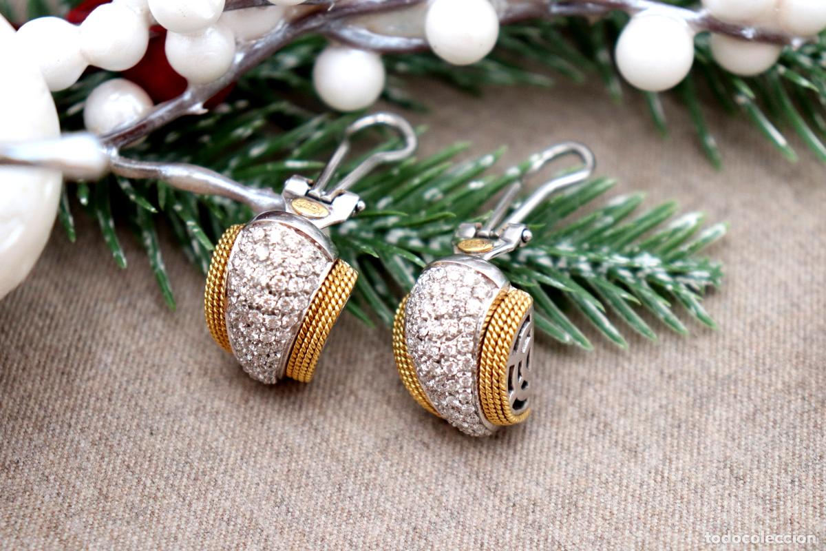 Joyeria: Pendientes de oro de 18 quilates con diamantes - Foto 5