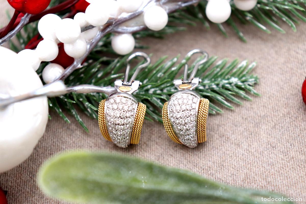 Joyeria: Pendientes de oro de 18 quilates con diamantes - Foto 6