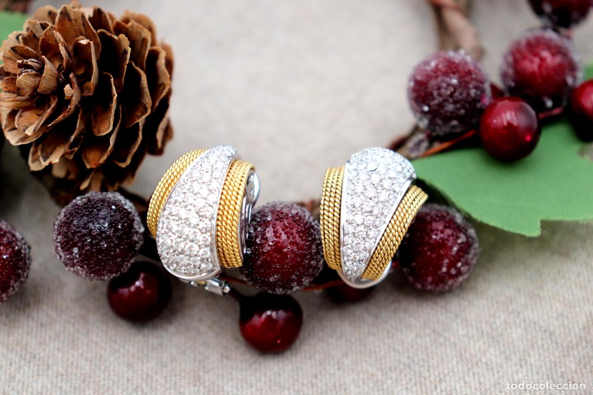Joaillerie: Pendientes de oro de 18 quilates con diamantes
