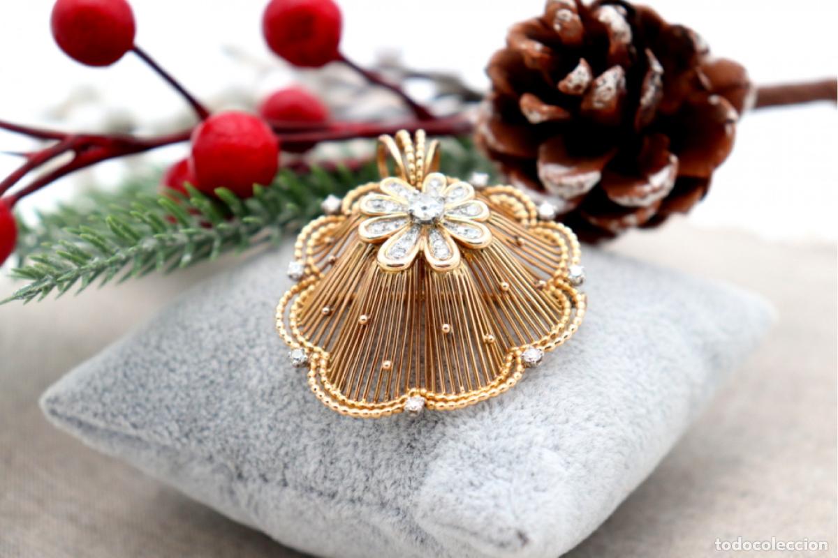 Joyeria: Broche de oro de 18 quilates con diamantes - Foto 2
