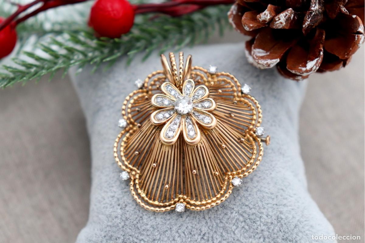 Joyeria: Broche de oro de 18 quilates con diamantes - Foto 6