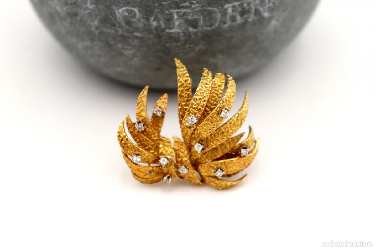Joyeria: Broche de oro de 18 quilates con diamantes - Foto 4