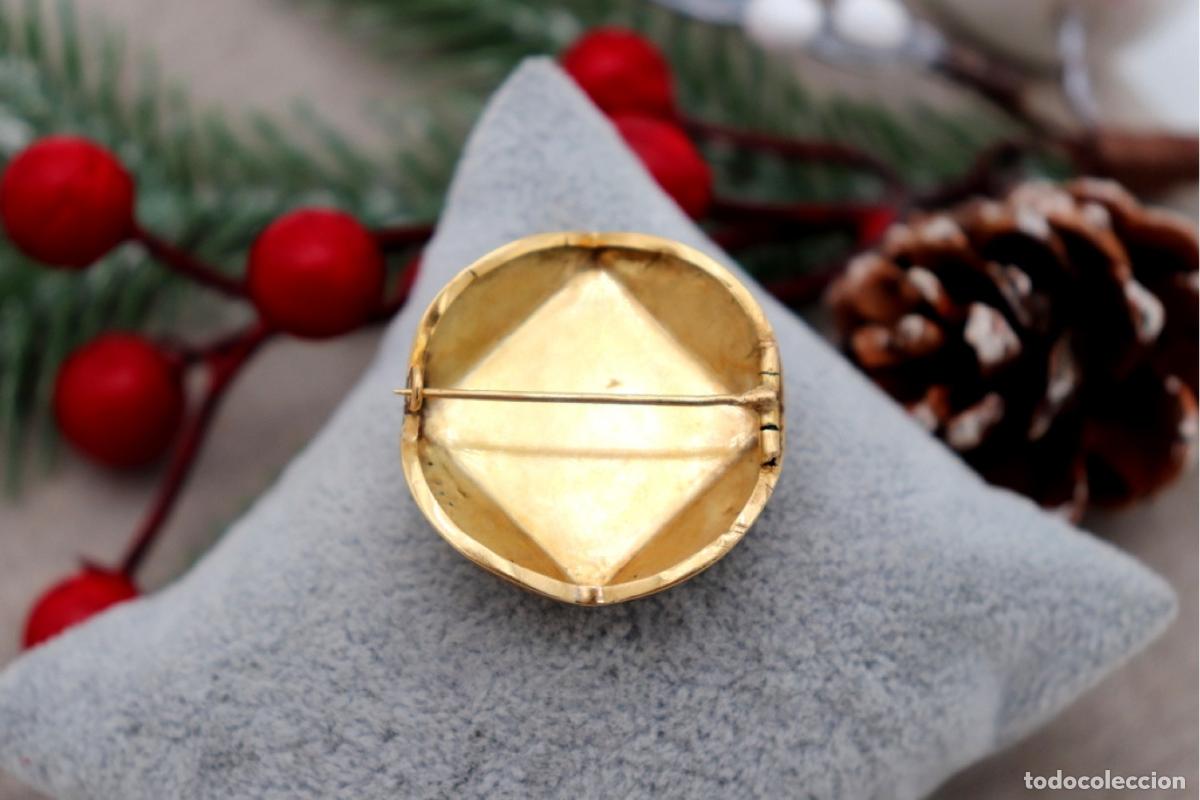 Joyeria: Broche de Oro 18K con perlas y turquesas. - Foto 5