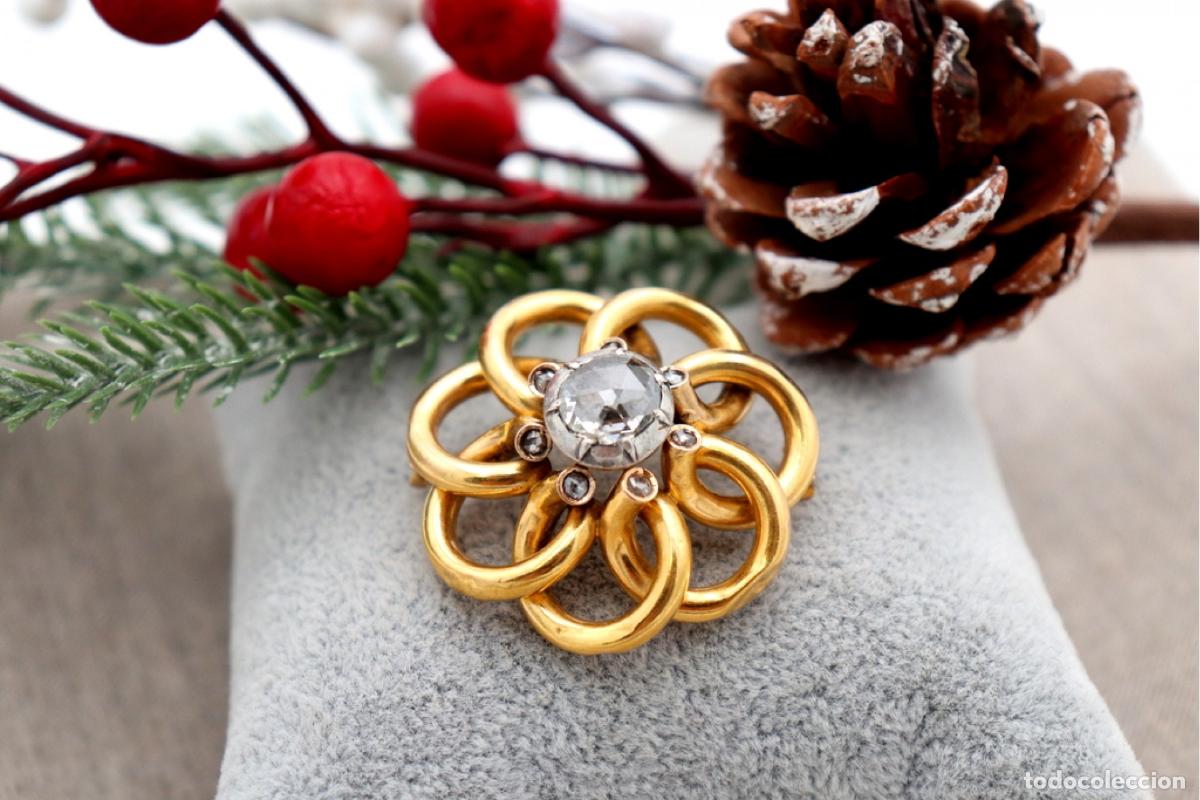 Joyeria: Broche de oro de 19,2 quilates con diamantes - Foto 5