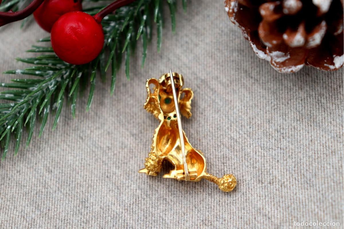 Joyeria: Broche de oro de 19,2 quilates con diamantes - Perro - Foto 2