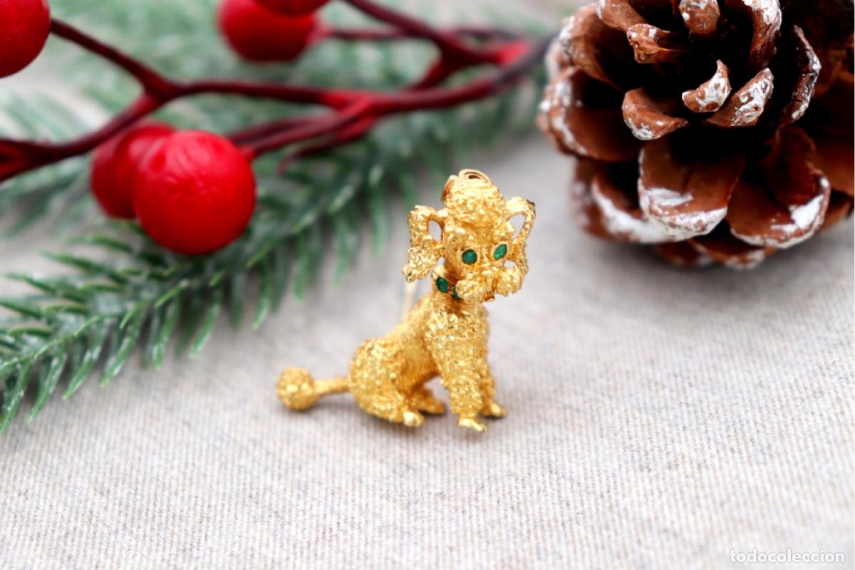 Joyeria: Broche de oro de 19,2 quilates con diamantes - Perro - Foto 4