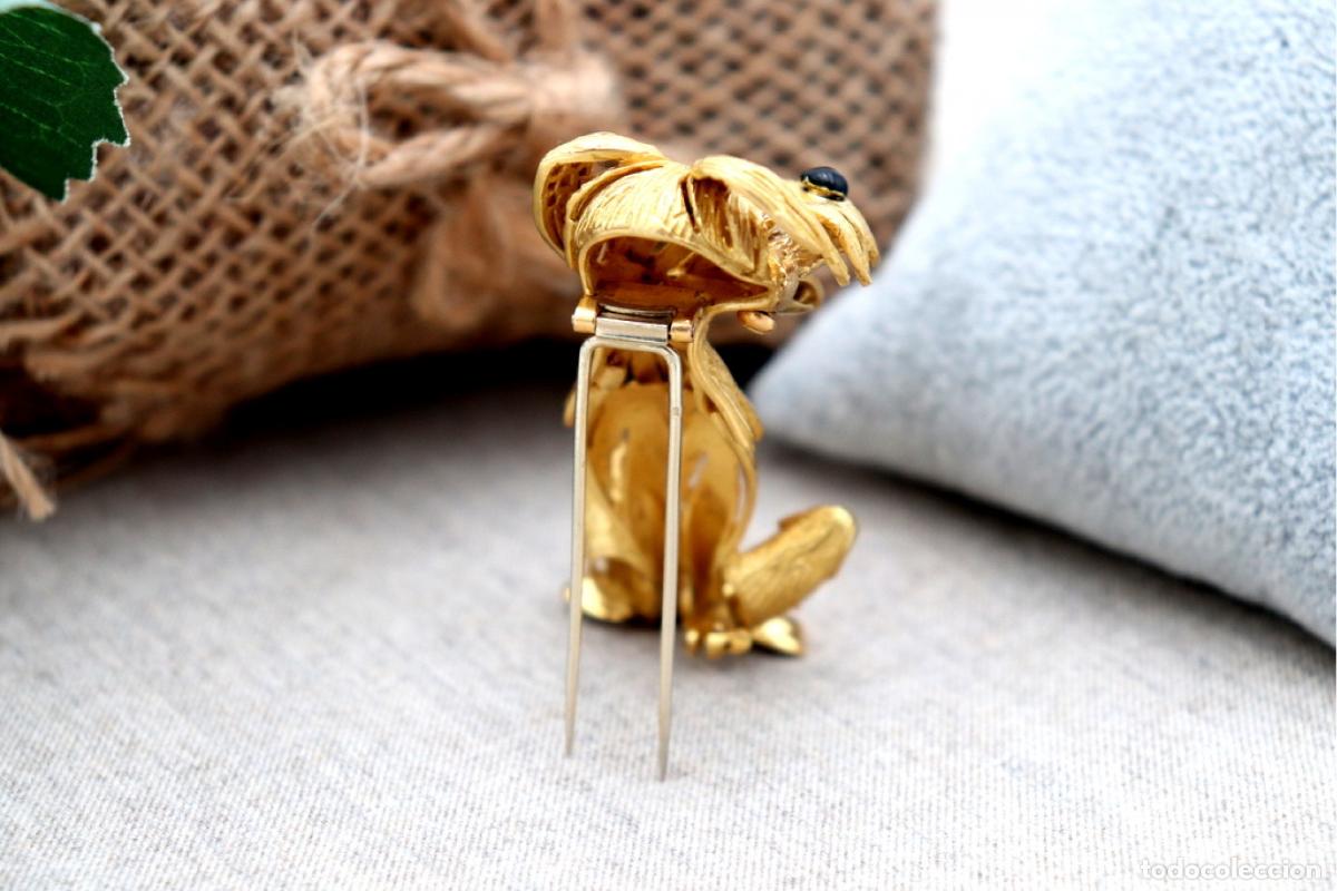 Joyeria: Broche de oro de 19,2 quilates con diamantes - Perro - Foto 5