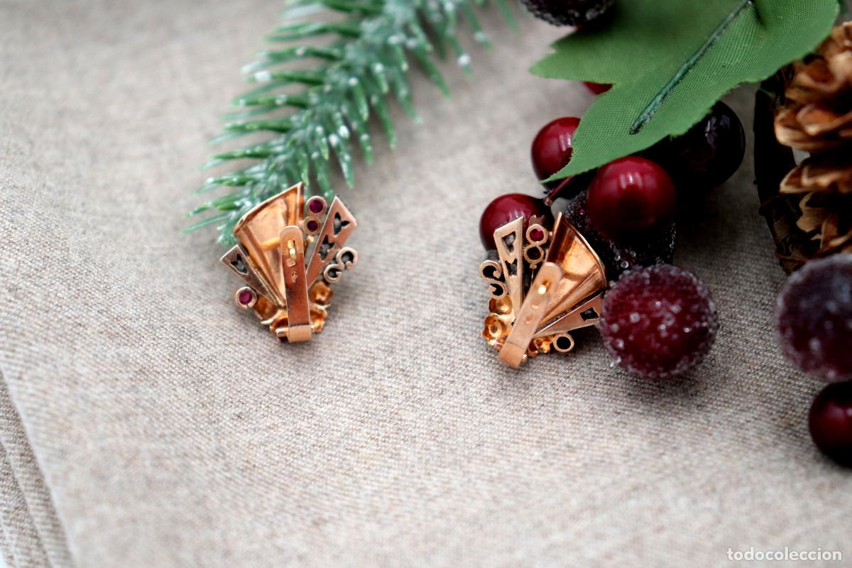 Joyeria: Pendientes de oro de 19,2 quilates con diamantes - Foto 2