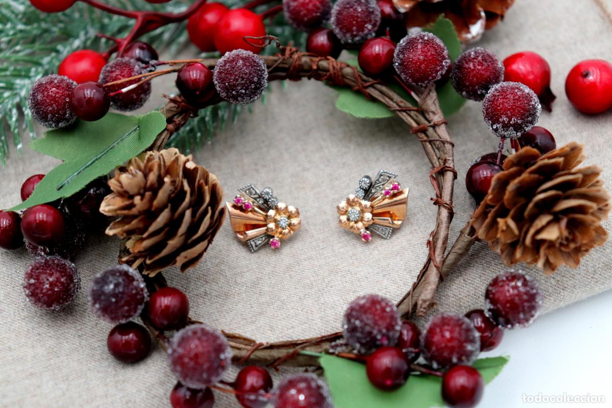 Joyeria: Pendientes de oro de 19,2 quilates con diamantes - Foto 3
