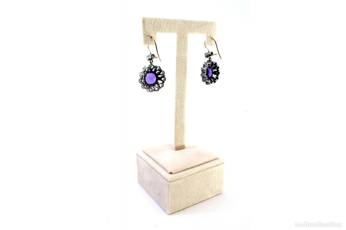 Joyeria: Pendientes de oro de 19,2 quilates con diamantes - Foto 2