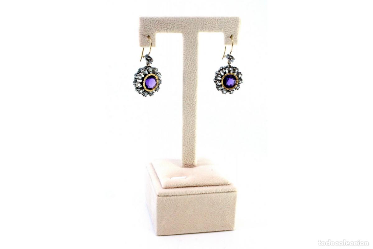 Joyeria: Pendientes de oro de 19,2 quilates con diamantes - Foto 4