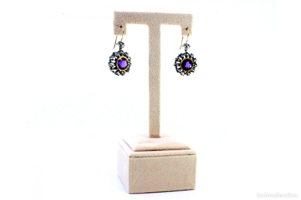 Joyeria: Pendientes de oro de 19,2 quilates con diamantes - Foto 6