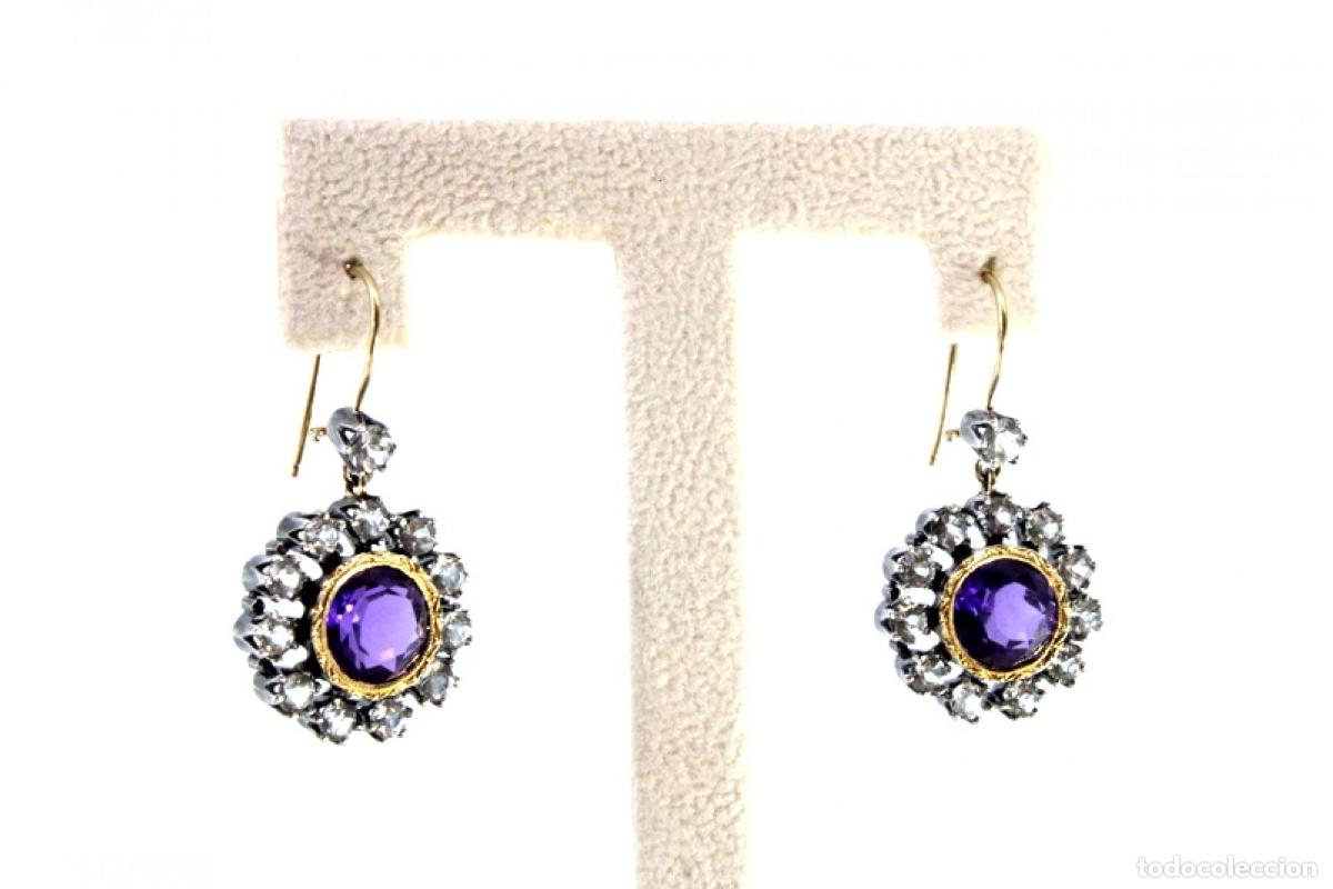Joyeria: Pendientes de oro de 19,2 quilates con diamantes - Foto 7
