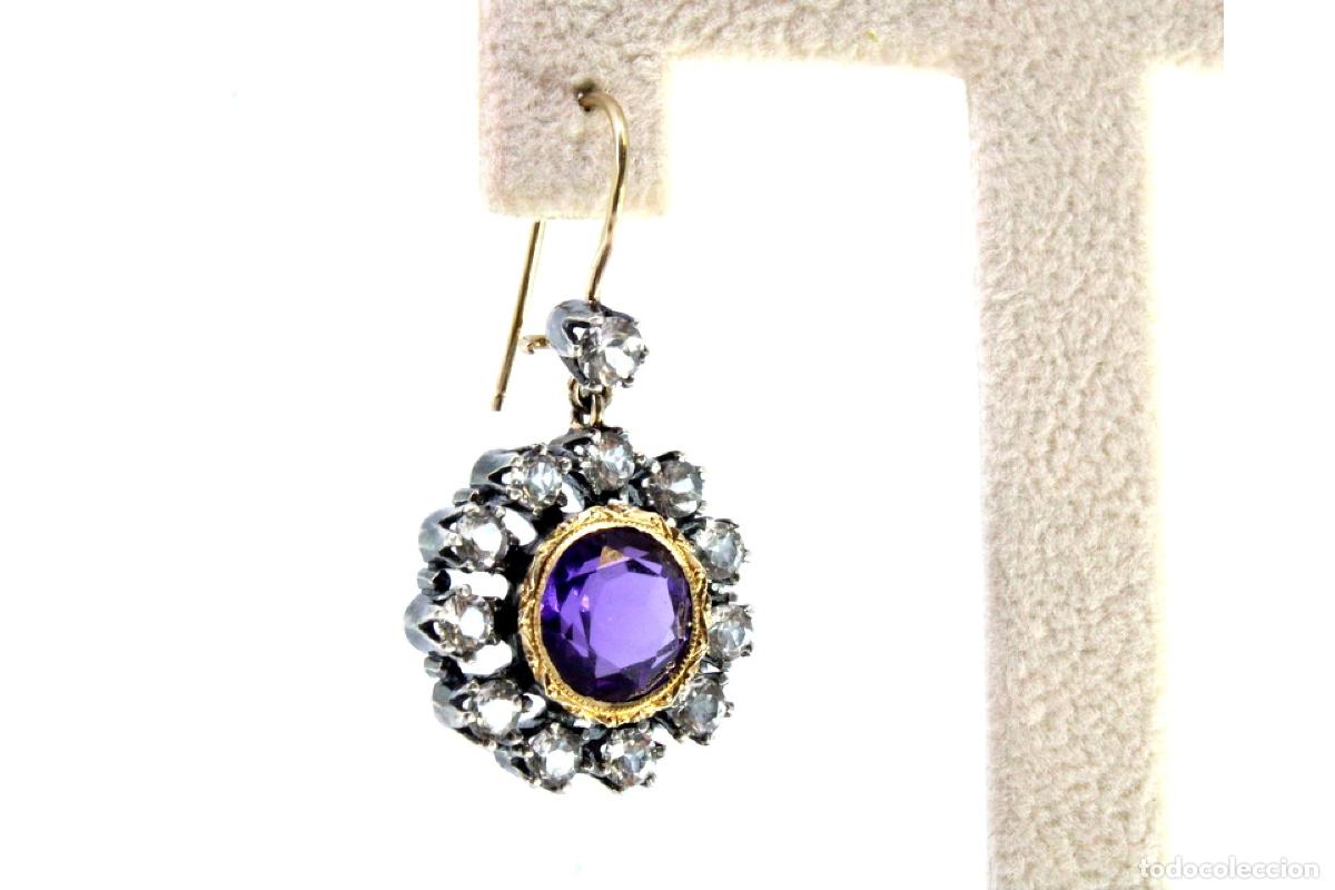 Joyeria: Pendientes de oro de 19,2 quilates con diamantes - Foto 8