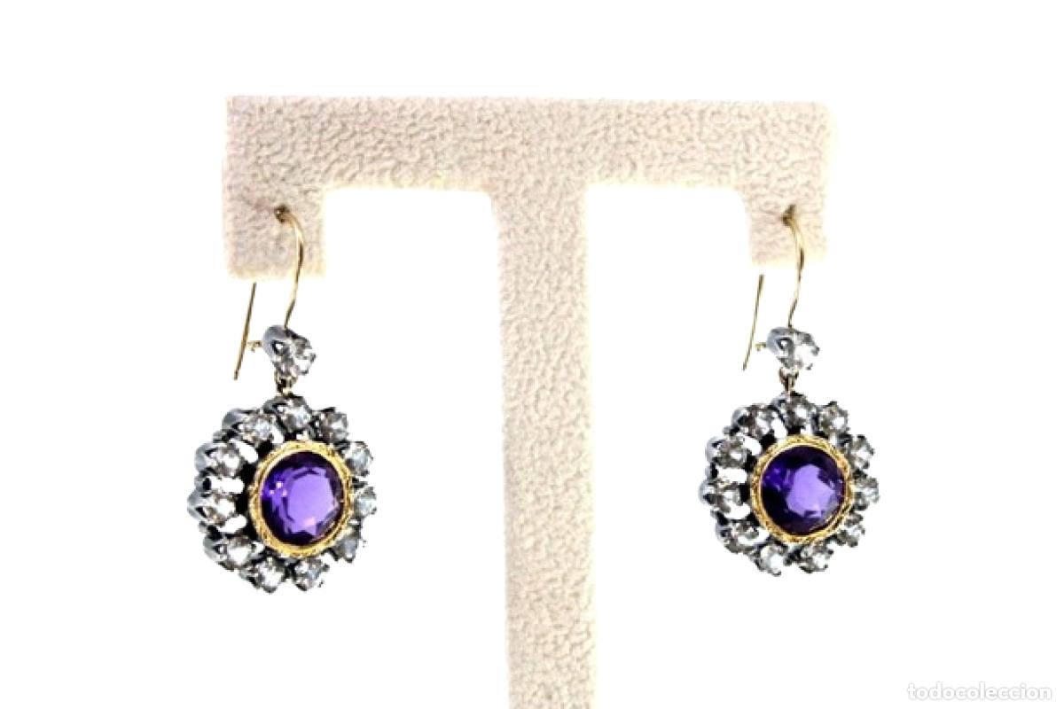 Joyeria: Pendientes de oro de 19,2 quilates con diamantes - Foto 1