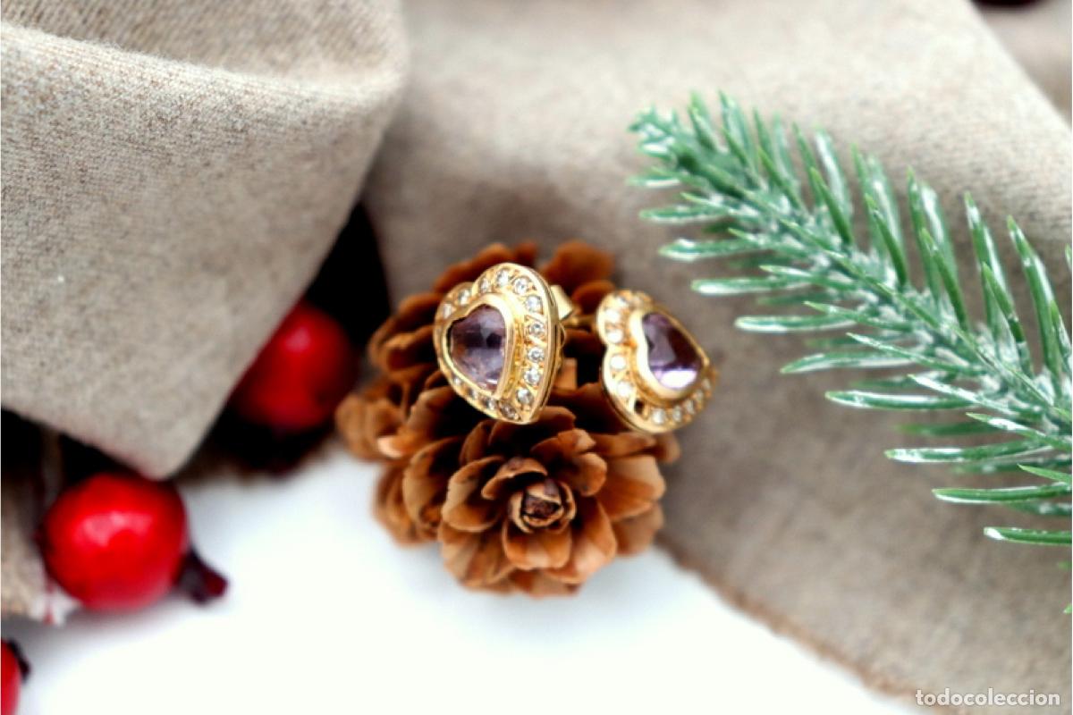 Joyeria: Pendientes de oro de 19,2 quilates con diamantes - Foto 5
