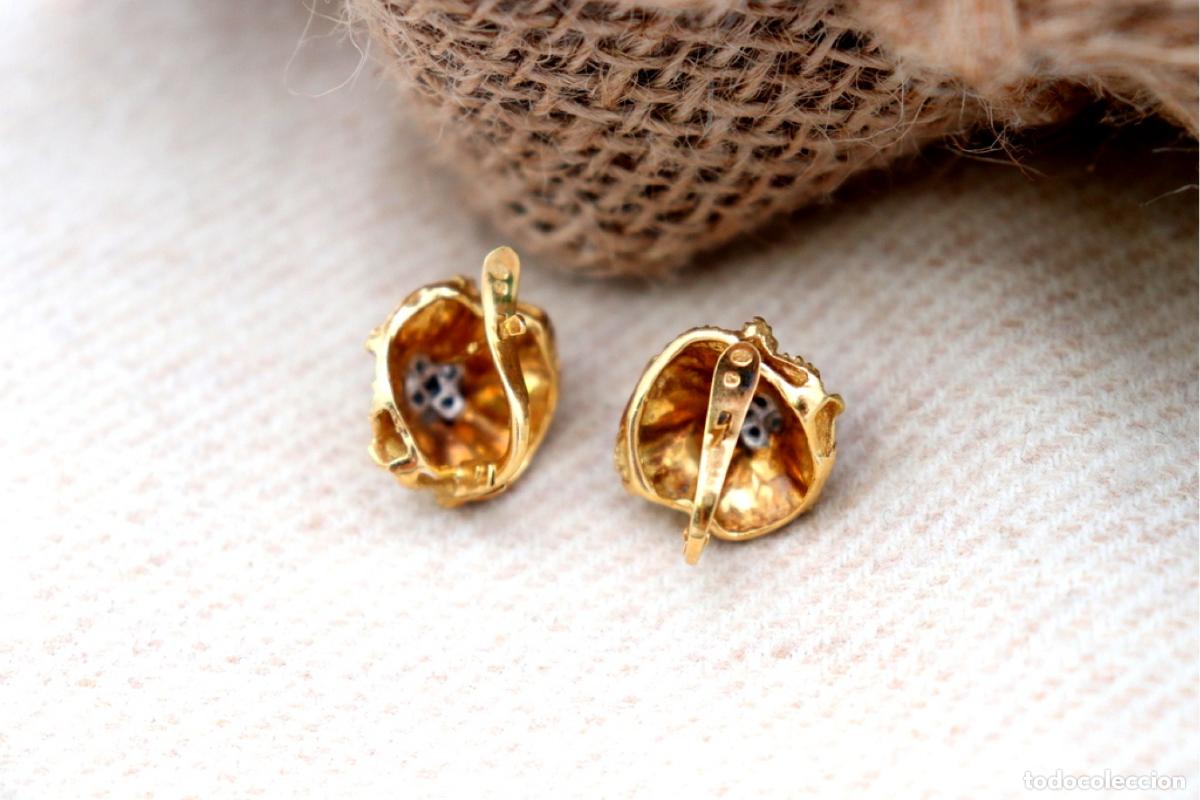 Joyeria: Pendientes de oro de 19,2 quilates con diamantes - Foto 3