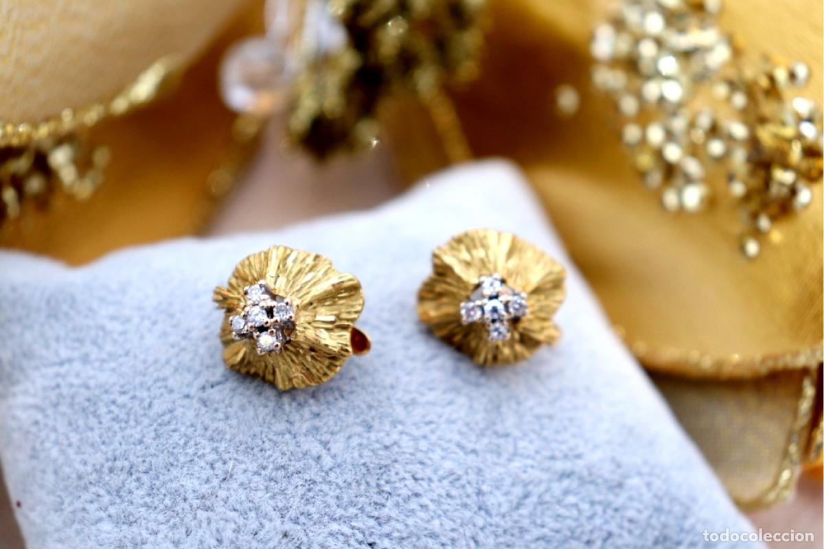 Joyeria: Pendientes de oro de 19,2 quilates con diamantes - Foto 5