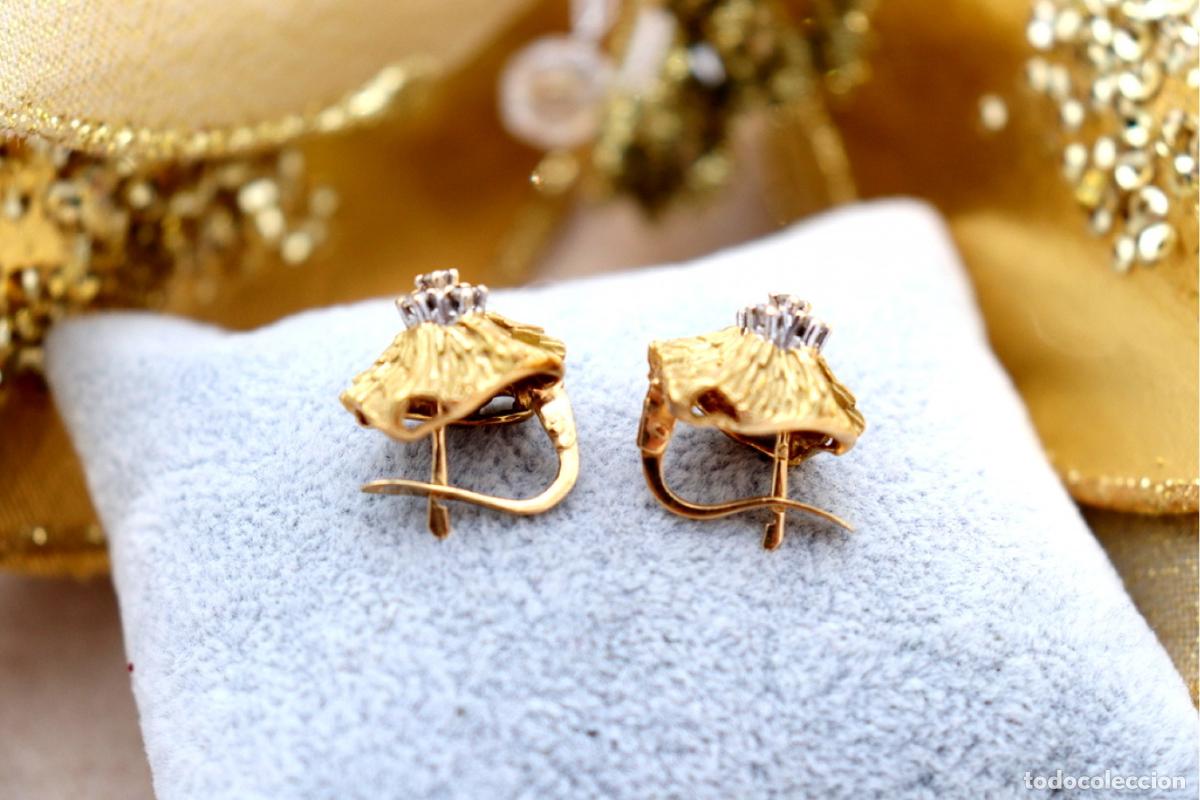 Joyeria: Pendientes de oro de 19,2 quilates con diamantes - Foto 7